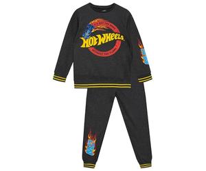 Hot Wheels Sweater And Joggers Set | Boys Sweatshirt and Joggers Co Ord Set | Race Car Tracksuit For Kids Grey 5-6 Years