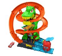 Hot Wheels T-Rex Blaze Battle Race Track Playset & 1:64 Scale Die-Cast Car