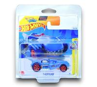 Hot Wheels T-Rextroyer (Light Blue & Red Let's Race) 5/5 HW Mega Bite - 2024-114/250 (Short Card) - COMES IN A GENUINE KLAS CAR KEEPER PROTECTOR CASE - HTD40