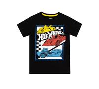 Hot Wheels T Shirt | Boys Race Car Tshirt | Cotton Boys' T-Shirts | Black 3-4 Years
