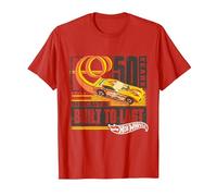 Hot Wheels T-Shirt, Official, 50 Years, Multiple Colours T-Shirt, Men, Red, X-Large