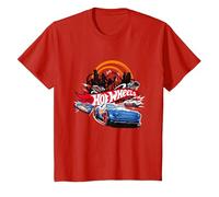 Hot Wheels T-Shirt, Official, City, Multiple Sizes T-Shirt, Youth, Red, 4T
