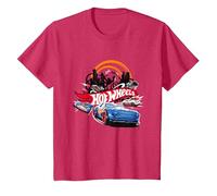 Hot Wheels T-Shirt, Official, City, Multiple Sizes T-Shirt, Youth, Red Heather, Small