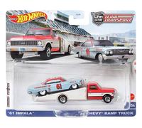 Hot Wheels 2023 Team Transport ‘61 Impala / ‘72 Chevy Ramp Truck - HKF40