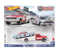 Hot Wheels 2023 Team Transport ‘61 Impala / ‘72 Chevy Ramp Truck - HKF40