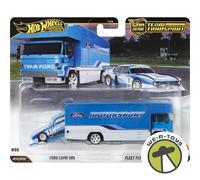 Hot Wheels Team Transport #88 Ford Capri Gr5 & Fleet Flyer, Real Riders, Metal/Metal, 1:64 Scale
