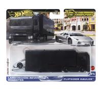 Hot Wheels Team Transport - Lamborghini Roadster and Flipsider Hauler - Not Mint