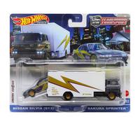 Hot Wheels Team Transport Nissan Silvia (S13) with Sakura Sprinter - A Case New