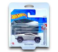 Hot Wheels Tesla Cybertruck (Metal & Black) 2/5 HW Rolling Metal - 2024-246/250 (Short Card) - includes a KLAS Car Keeper Protector Case - HTB55