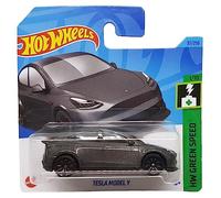 Hot Wheels - Tesla Model Y - HW Green Speed 1/10 - HKK20 - Short Card - Grey Metallic - Mattel 2023