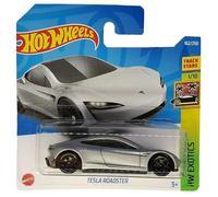 Hot Wheels - Tesla Roadster - HW Exotics 1/10 - HCV04 - Short Card - Track Stars - Silver Metallic - Mattel 2022
