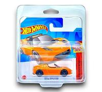 Hot Wheels Tesla Roadster (Orange) - 6/10 Then and Now - 2023-217/250 (Short Card) - COMES IN A KLAS CAR KEEPER PROTECTOR COLLECTORS CASE - HKJ44