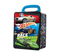 Hot Wheels 1:64 Scale cars Metal Car Carry Case I 18 Toy Storage & Organiser Gift for Collectors Kids Ages 3 Years Old Up 3D HW Race lid design (Cars not included)