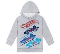 Hot Wheels Toddler/Little/Big Boys Pullover Hoodie, Heather Gray, 3 Years
