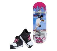 Hot Wheels Tony Hawk Skate Gnarly Handplant Board with Skateboard, Black and White
