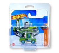 Hot Wheels Toon'd '83 Chevy Silverado (Green) 1/10 HW Hot Trucks 2023-93/250 (Short Card) - COMES IN A KLAS CAR KEEPER PROTECTIVE COLLECTORS CASE - HKH98