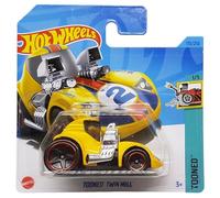 Hot Wheels - Tooned Twin Mill - Tooned 1/5 - HKJ84 - Short Card - Yellow - Mattel 2023-1:64