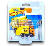 Hot Wheels Total Disposal (Yellow, Orange & Black Let's Race) 8/10 HW Metro - 2024-160/250 (Short Card) - includes a KLAS Car Keeper Protector Case - HTD84