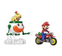 Hot Wheels Toy Car, 2-Pack from The Super Mario Galaxy Movie, 1:64 Scale Die-Cast Mario on a Motorcycle & Exclusive Bowser Jr. in Clown Car, JMG35