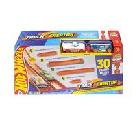 Hot Wheels Toy Car Track Set, Track Creator Deluxe Pack & 2 1:64 Scale Die-Cast Vehicles, 25 Feet of Different Length Speed Snap Track & Connectors, JDW42