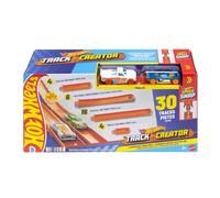 Hot Wheels Toy Car Track Set, Track Creator Deluxe Pack & 2 1:64 Scale Die-Cast Vehicles, 25 Feet of Different Length Speed Snap Track & Connectors,