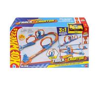 Hot Wheels Toy Car Track Set, Triple Loop Pack & 1:64 Scale Vehicle, Track-Building Components with 3 Loops, Speed Snap Tracks & Adapters, JDW39