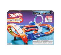 Hot Wheels Toy Car Track Set, Ultra Hots Blast Launch Face-Off with 2 1:64 Scale Vehicles, Head-to-Head Racing & Stunting, 2 Kid-Powered Launchers, HXR71