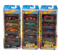 Hot Wheels Toy Cars or Trucks 5-Pack Bundle 3 Themed Sets of 5 1:64 Scale Vehicles 15 Total Vehicles for Kids & Collectors (Styles May Vary)