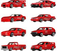 Hot Wheels Toy Cars & Trucks 8-Pack, Set of 8 Die-Cast 1:64 Scale Retro Vehicles with Special Mattel 80th Anniversary Deco & Packaging