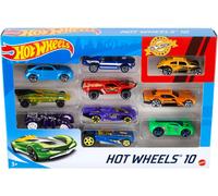 Hot Wheels Toy Cars & Trucks in 1:64 Scale, Set of 10, Multipack White
