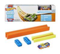 Hot Wheels Track Builder Unlimited Basic Track Pack Starter Set for Add-On Builds with 10 Track Pieces, 9 Connectors & One 1:64 Scale Hot Wheels Car for Kids Aged 6 Years Old & Up, GVG13