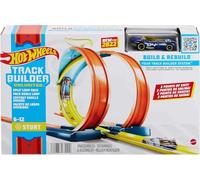 Hot Wheels Track Builder Unlimited Split Loop Pack, Loop with 2 Exit Options, Connects to Other Sets, Includes 1 Car, Gift for Kids 6 to 12 Years Old