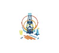 Hot Wheels Track Builder Unlimited Triple Loop Kit Collapsible 3-Loop Gift Set for Kids 6 to 12 Years Old & One 1:64 Scale Hot Wheels Vehicle with