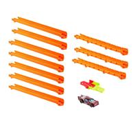 Hot Wheels Toy Car Track Set, Track Creator Starter Pack with 1:64 Scale Die-Cast Vehicle, 10 Feet of Speed Snap Flex & Molded Track with 2 Adapters, JDW43