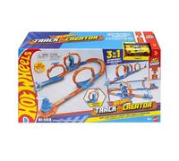 Hot Wheels Toy Car Track Set, Triple Loop Pack & 1:64 Scale Vehicle, Track-Building Components with 3 Loops, Speed Snap Tracks & Adapters, JDW39