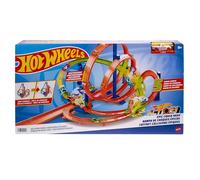 Hot Wheels -Track Set, Epic Crash Dash with 5 Crash Zones, Motorized Booster and 1 Hot Wheels 1:64 Scale Toy Car, Easy Storage, HTP55