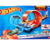 Hot Wheels Track Set Loop Stunt Champion Dual-Track Loop with Double-Car Launch
