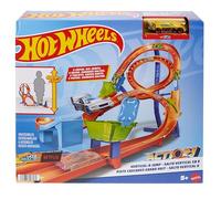 Track Set With 1 Hot Wheels Car, Tall Figure-8 Track for Race & Stunting, Connects to Other Hot Wheels Tracks, Folds for Convenient Storage, HMB15