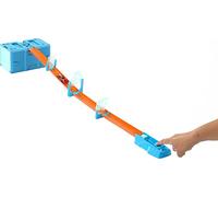 Hot Wheels Track Set with 1 Hot Wheels Car, Ice-Themed Track Building Set with 10 Track Pieces in a Modular and Stackable Storage Box, HKX40