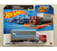 Hot Wheels Transformers OPTIMUS PRIME with Protector Track Fleet