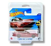 Hot Wheels TV Series Batmobile (Dark Red) 3/5 Batman - 2025-103/250 (Short Card) - includes a KLAS Car Keeper Protector Case - HYY05