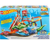 Hot Wheels Ultimate Gator Car Wash elevator, Crazy Track Whirlpool Color Shifter