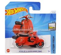 Hot Wheels - Vespa 90 SS Super Sprint Age 3+ [1966] - Factory Fresh 6/10 - HRY52 - Short Card - Motorcycle - Red - Mattel 2024-1:64