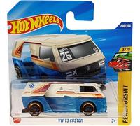 Hot Wheels VW T3 Custom JBB21 Peak Pursuit 3/10 Short Card Volkswagen Bus White Blue Red VW Licence Mattel 2025 1:64