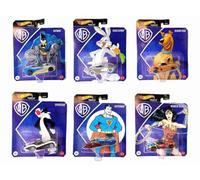 Hot Wheels Warner Bros DC Scooby and Looney Tunes Character Cars Complete Set of 6 Diecast Vehicles from HKV23-956E Release