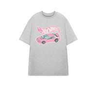Hot Wheels Womens Grey Pink Car Short Sleeved T-Shirt - XX-Large