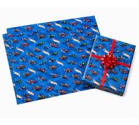 Hot Wheels Wrapping Paper for Boys Birthday Gifts - Official Hot Wheels Gift Wrap with 2 Sheets & 2 Tags