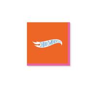Hot Wheels™ x Bonjour Fête Flame Small Party Napkins | 3-Ply Paper Cocktail | Official Mattel Licensed | Premium Party Supplies & Decor | Kids' Birthday Parties, Car Racing Theme | Pack 20, 5" Folded