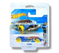 Hot Wheels X-Steam (Transparent Blue, Yellow & Brown) 2/5 X-Raycers - 2026-30/250 (Short Card) - includes a KLAS Car Keeper Protector Case - JJJ01