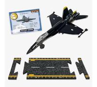 Hot Wings Planes 14145 Hot Wings F-18 (Black & Yellow) with Connectible Runway
